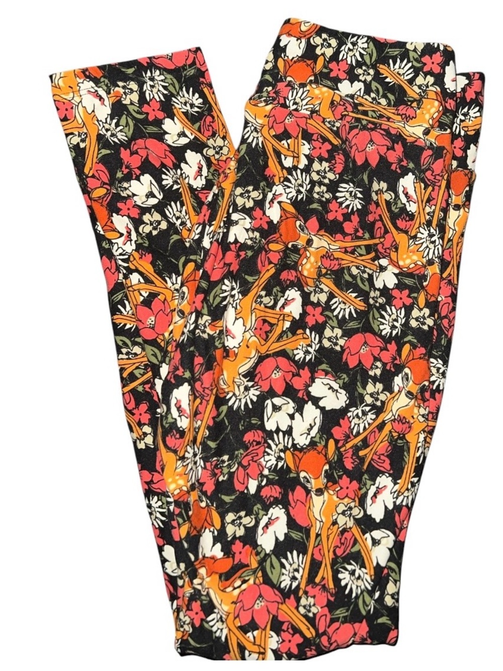LulaRoe Black Floral Bambi Print Leggings